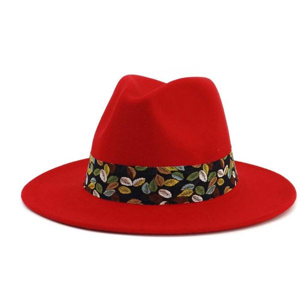 

2020 женщины мужчины fedora hat с поясом панама широкий брим джаз открытый повседневный, Blue;gray