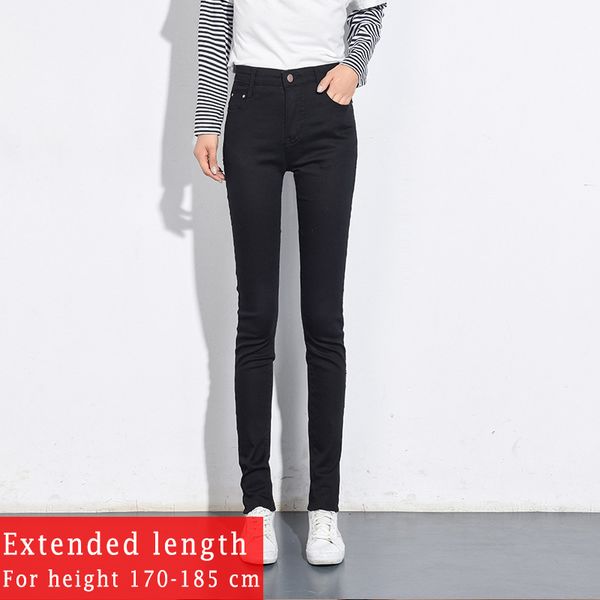 

women stretch jeans cotton winter warm fleece pants high waist skinny fashion pencil denim casual leggings for height 170-185 cm, Blue