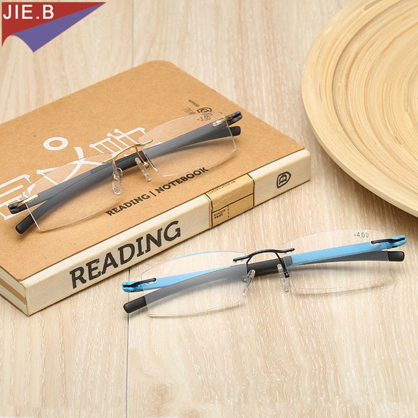 

2020 new tr90 rimless reading glasses for women men light ultra-frameless glasses reading 1.0,1.5,2.0,2., 3.0 to 4.0, White;black