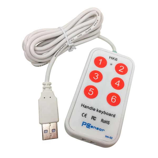 

usb handleheld keyboard keypad 6 keys switch with cd for game lapdesktop