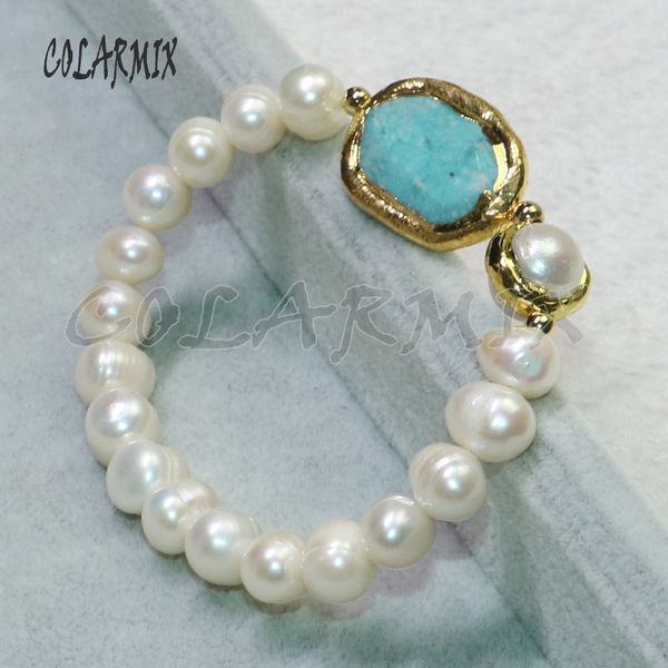 

beaded, strands 5 pieces freshwater pearl bracelets beaded jewelry crystal stone wholesale crafted for women 9101, Black