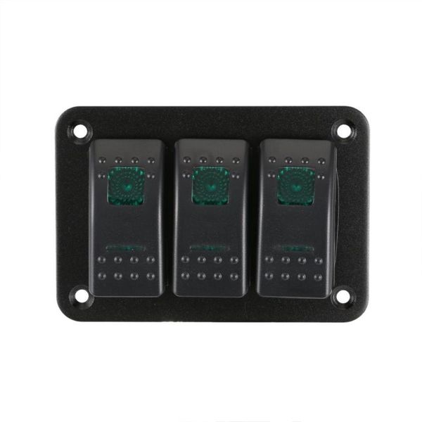 

3 gang car marine boat caravan led switch panel professional splashproof rocker switch control panel waterproof circuit