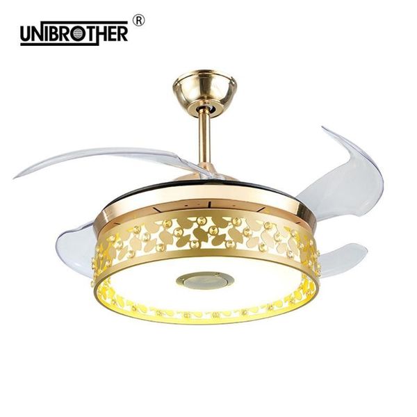 

musical ceiling fan with lights remote control bluetooth 110v modern lamps restaurant living room decora lighting 220v reverse