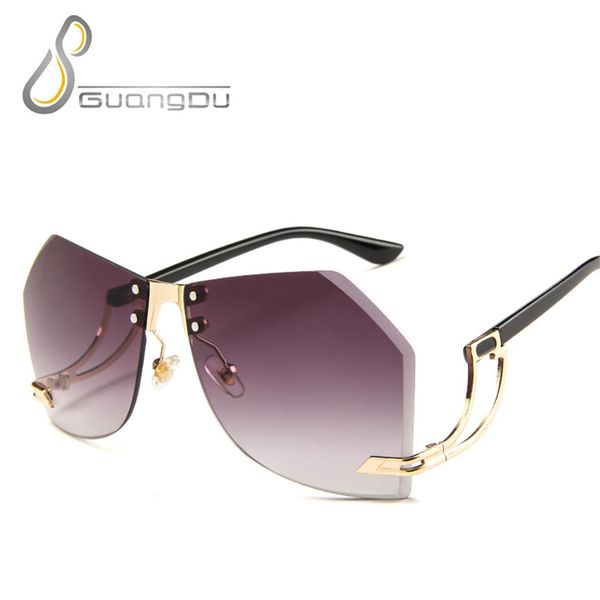 

cat eye rimless sunglasses for women summer sun glasses for female 2020 retro vintage driving shades uv400, White;black