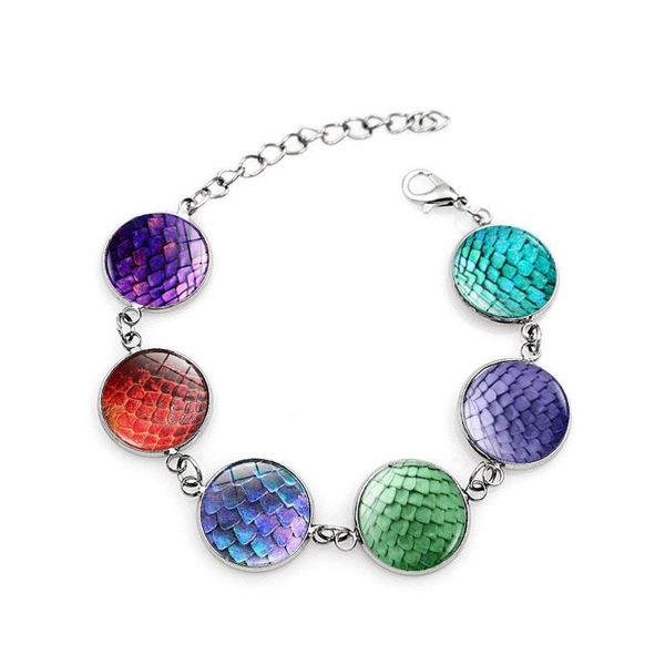 

bracelet accessories power game colorful dragon egg time gem bracelet glass crystal jewelry bracelets for women, Golden;silver