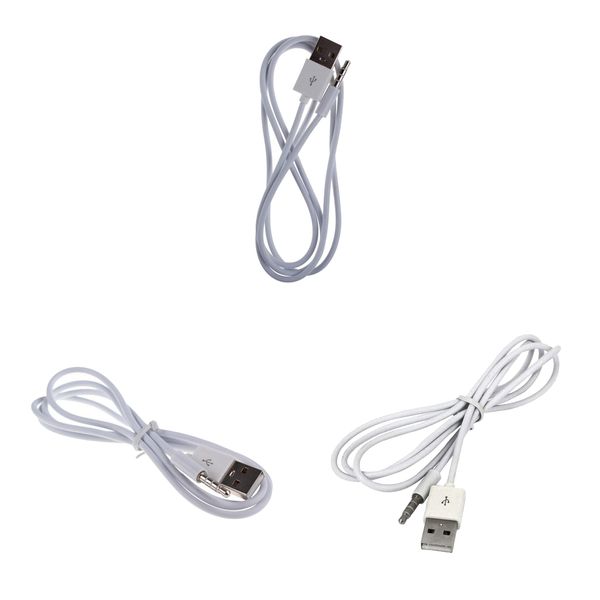 

3pieces 3.5mm male aux audio plug jack to usb 2.0 male converter cable cord mobile phone data charging cable