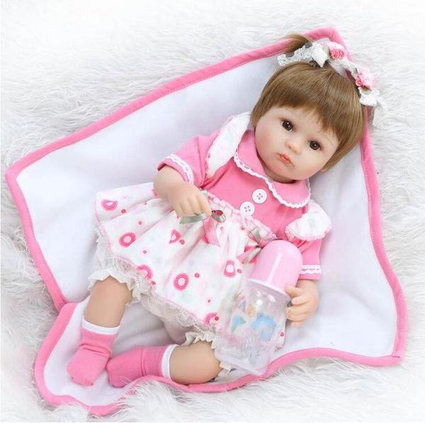 

reborn baby doll realistic soft silicone reborn babies girl 18 inch adorable bebe kids brinquedos boneca toy