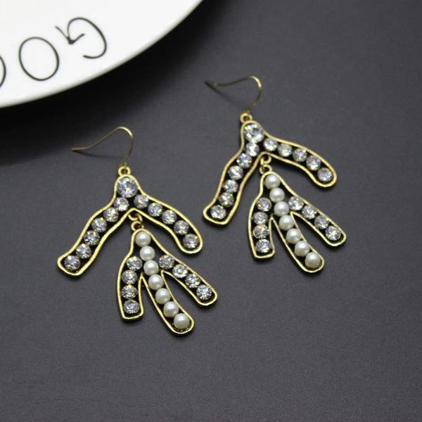 

2020new arrival fashion luxury statement gem fashion luxury women earrings for gift 514, Golden;silver