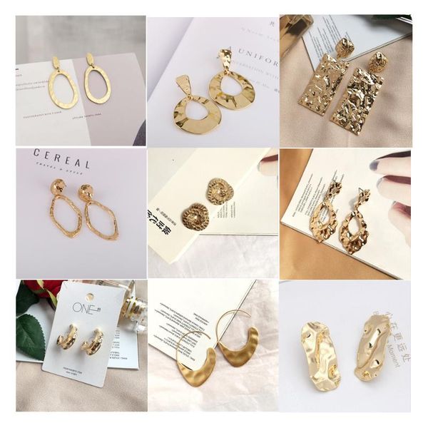 

dangle & chandelier legenstar 2021 hammered mixed metal disc earrings for women gold color statement earring punk style geometric jewelry br, Silver
