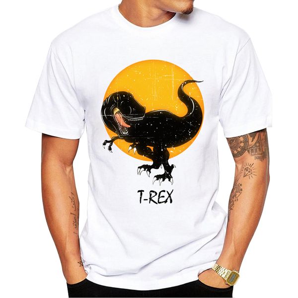 

teehub new fashion black t-rex men t-shirt hipster dinosaur printed tshirts cool short sleeve funny tee