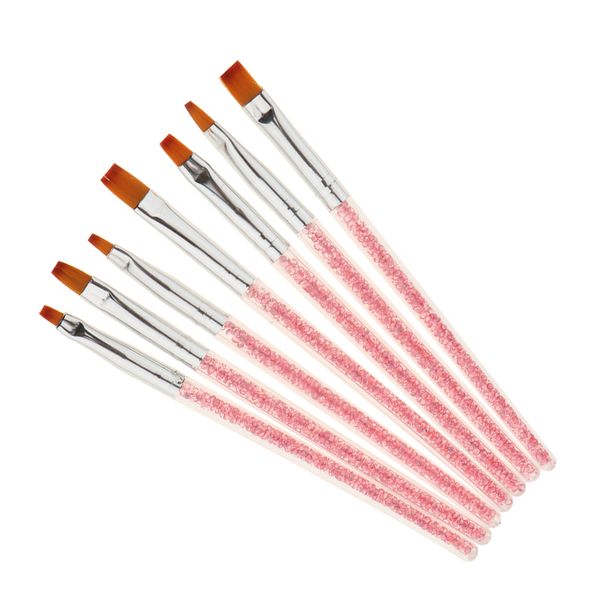 

pro lots 7pcs nail art uv gel diy pen kit liner painting drawing brushes set