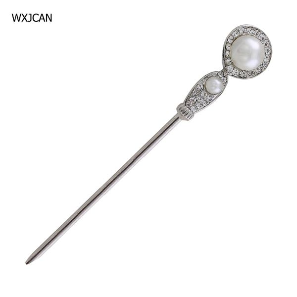 

wxjcan 3 styles chinese traditional hair sticks rhinestone simulated pearl hair accessories wedding accessories h1041, Golden;silver