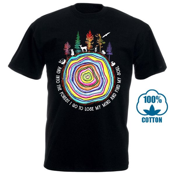 

into the forest i go to lose my mind wild animals t shirt black cotton men s 6xl 010640