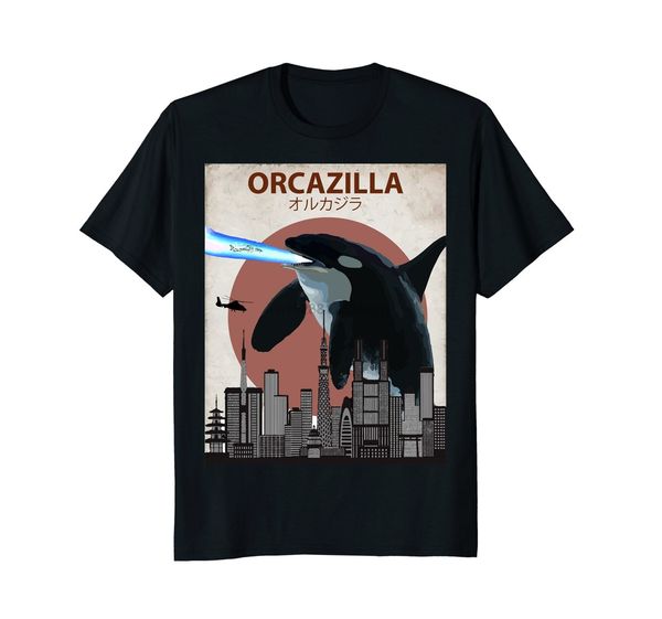 

2020 fashion 100% cotton orcazilla funny killer whale t-shirt orca lovers gift tee shirt