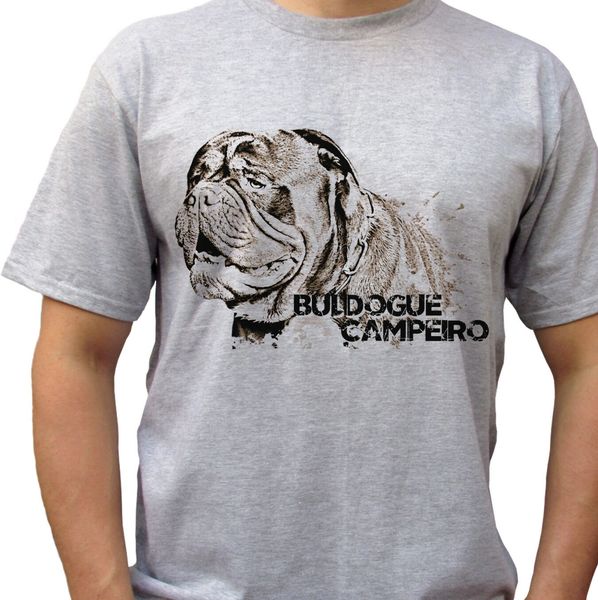 

buldogue campeiro - grey t shirt brasilian bulldog tee dog - mens sizes