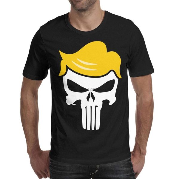

novelty cotton art-3d-punisher-skull- tshirt for men