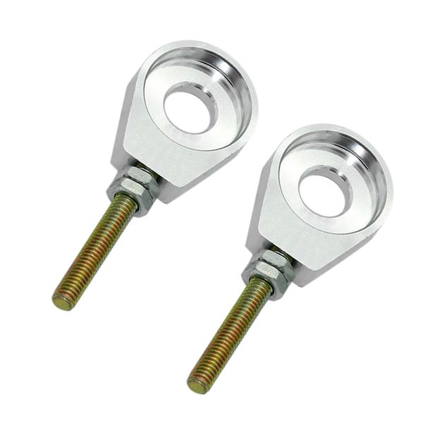 

2pcs chain adjuster tensioner block replaces parts for motorcycle motorbike dirt bike quad atv - 12mm silver