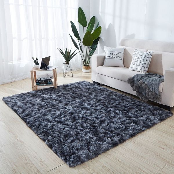 

carpets plush mat gradient solid carpet fluffy soft area rug for living room thicker door mats kids bedroom grey pink