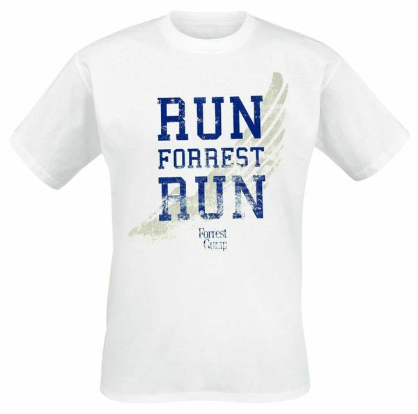 

форрест гамп forrest run run мужские футболки, White;black