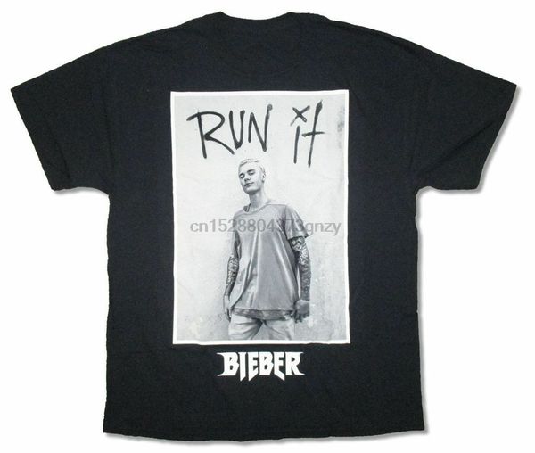 

justin bieber run it image black t shirt new purpose tour merch funny tee shirt