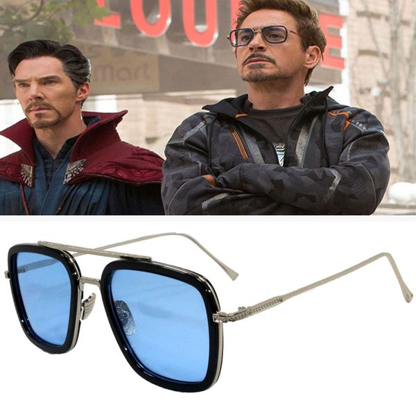 

iron man glasses rectangle vintage sun glasses retro steampunk eyewear, White;black