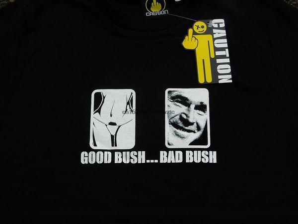 

brand new with tag good bush bad bush black mens t-shirt small