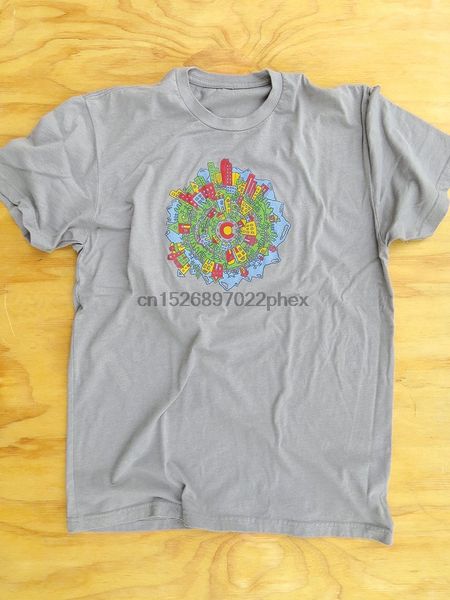 

bike colorado screen-printed t-shirt 5 colors on light grey men t shirt