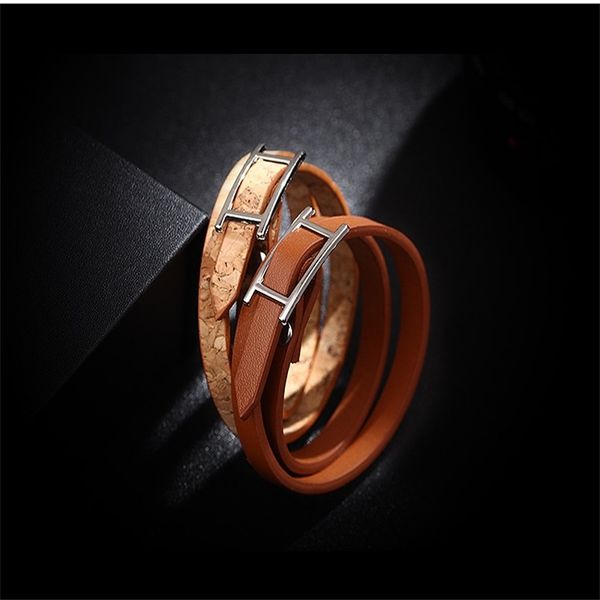 

zg new fashion ladies leather bracelet personality simple bracelet wild explosion accessories mujer, Golden;silver