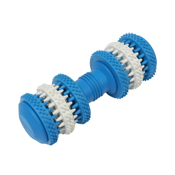 

dumbbell shaped dog chew toys cat puppy dog chewing trainning playing toys , made from safe non-toxic soft rubber
