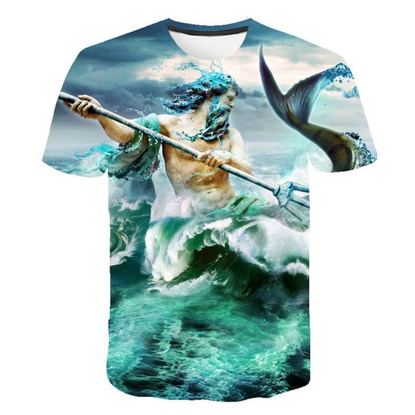 

anime cartoon poseidon cosplay 3d print shirts comics kawaii comics men clothing