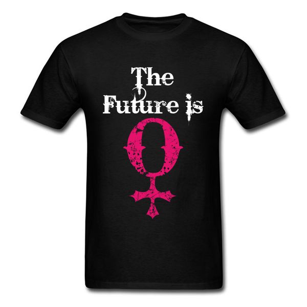 

2018 men the future is female t-shirt interesting letter pattern print short sleeve tees black white red lover t shirts