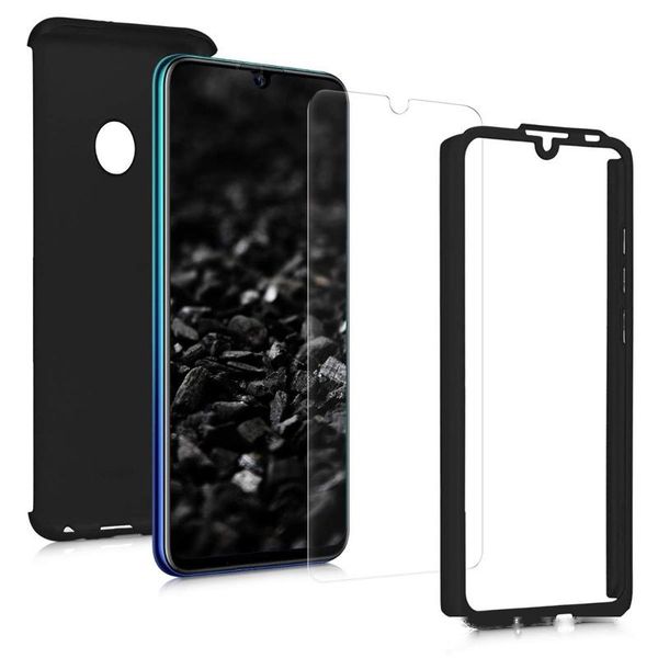 

360 degree hard phone case for huawei p smart 2019 shockproof protective full body case with tempered glass screen protector