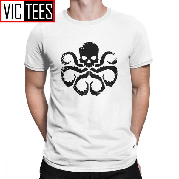 

винтажные агенты щит hydra знак tshirt мужчины crew neck хлопка тенниски оптом camisas hombre крупноформатных