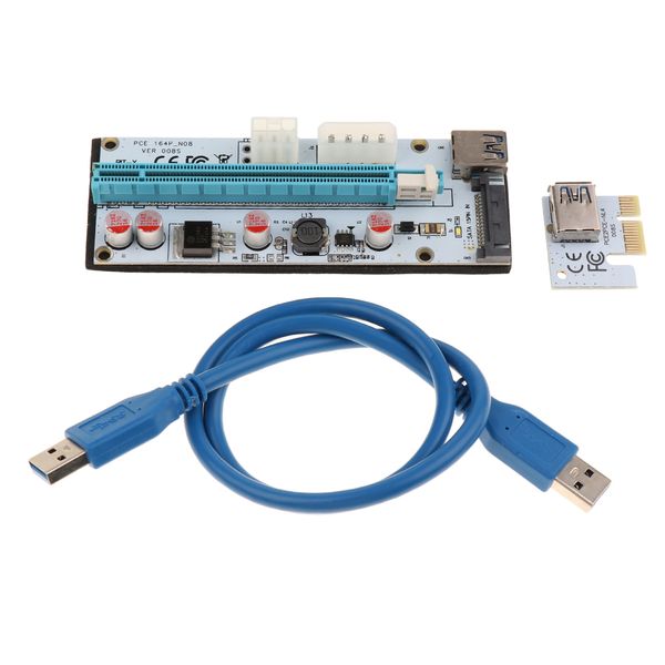 

pci-e riser 1x to 16x graphics extension riser mining card+0.6m usb3.0 cable