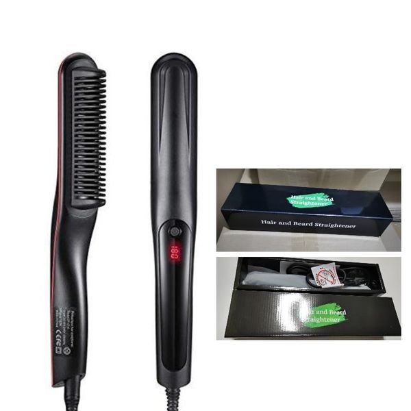 

new ceramic hair straightener with lcd display hair curlers high performance 2 in1 brush for hair bifurcation ing