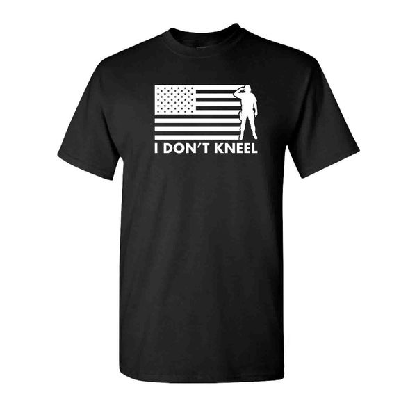 

men short sleeves t shirt i don't kneel t shirt pro american tee proud flag usa shirt soldier don't kneelfunny tee shirts