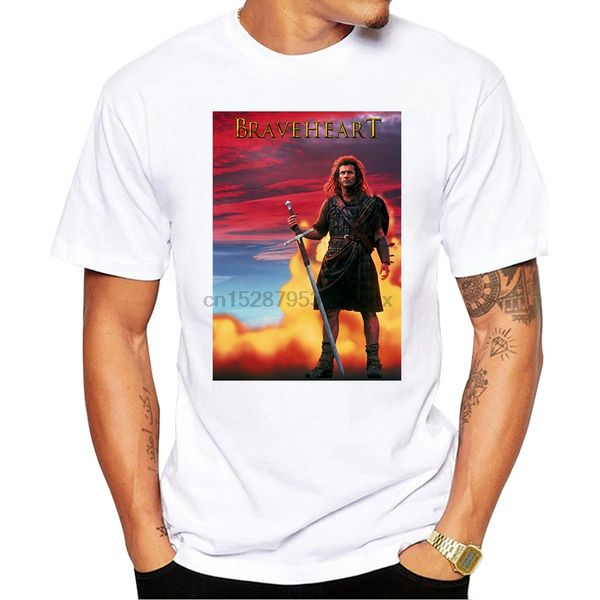 

classic movie poster braveheart printed cotton t-shirts men cool design custom hipster s retro style o118