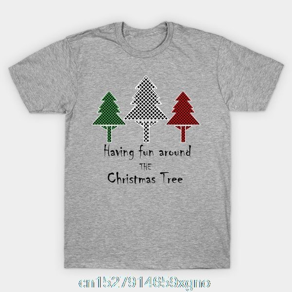 

printed christmas tree t-shirt men t shirt cotton tshirt o-neck short-sleeve women t-shirt
