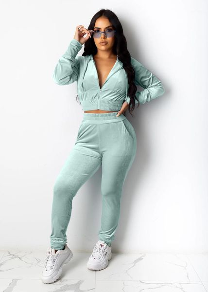 

autumn 4 colors bodycon sport casual women clothing 2 pieces hooded solid color womens 2pcs spring, White