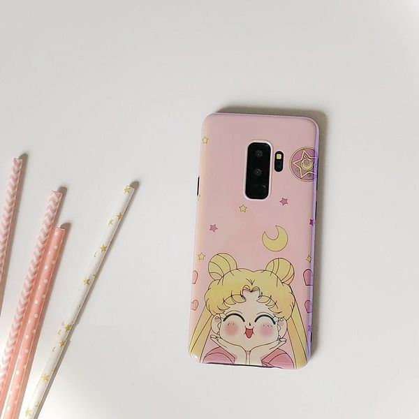 

for samsung note 8 case for samsung galaxy s9 plus s8 plus phone case cute cartoon sailor moon cases soft back cover