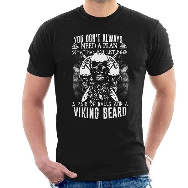 

vikings balls and beard men's short sleeve t-shirt new fashion