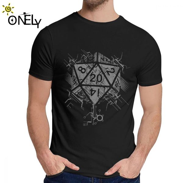 

100% cotton d20 of power t-shirt men's stylish young style o-neck tee