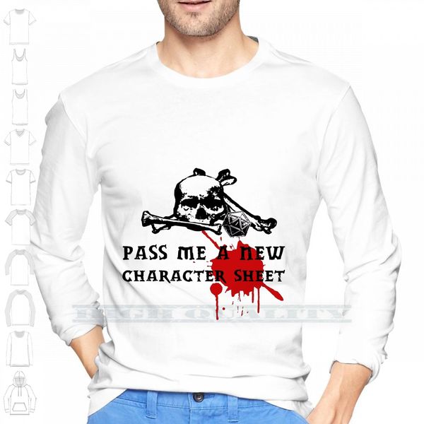

re - roll custom design print for men women cotton new cool tee t shirt big size 6xl dnd character sheet rpg tabletop