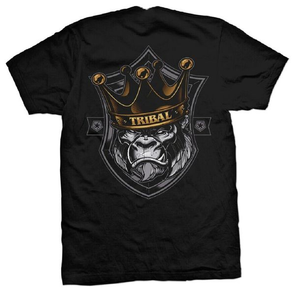 

tribal gear original gorilla t-shirt tee black black big back print new funny tee shirt