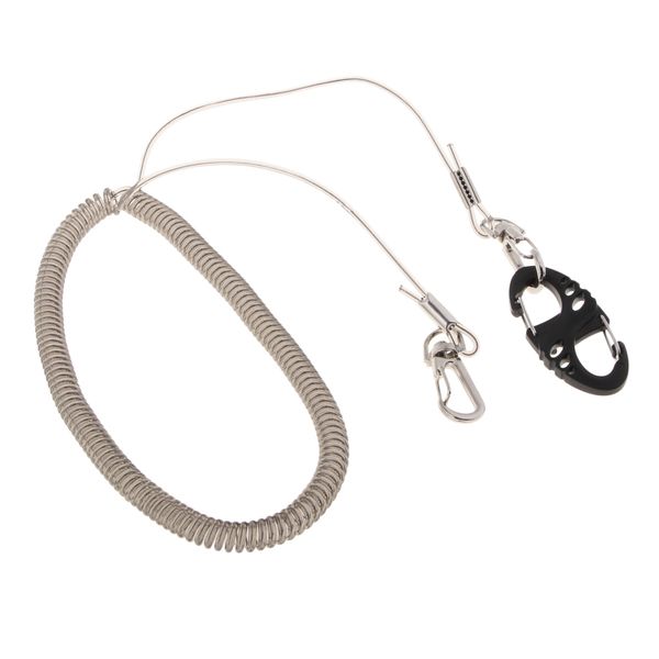 

2.5m fishing lanyard boating rope camping secure hook grip retractable