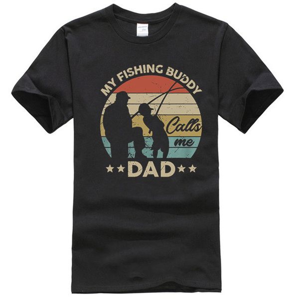 

mens my fishing buddy calls me dad t-shirt fathers day gift shirt