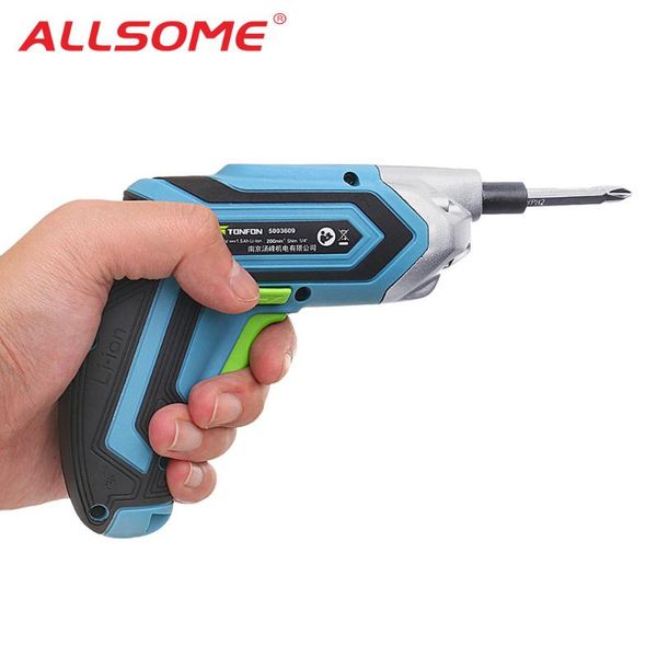 

allsome tonfon mini 3.6v cordless electric screwdriver usb rechargable power screw driver with screw bits ht2849