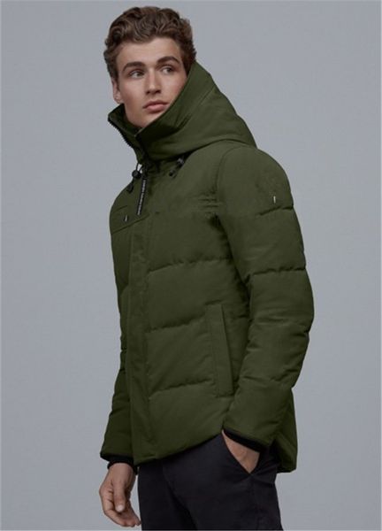

long sleeves round neck mens winter jacket handsome classic hooded outwear selling down jackets coats, Black
