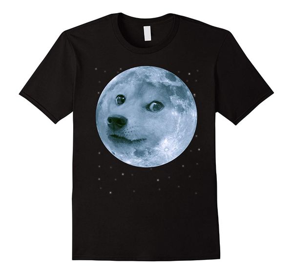 

tee shirt mens 2019 new tee shirts printing moon doge in space - funny meme t-shirt for men / women t shirt