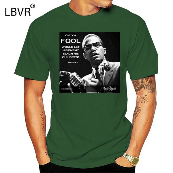 

новая мода футболки дизайн malcolm x котировки человек футболку хлопок o шеи